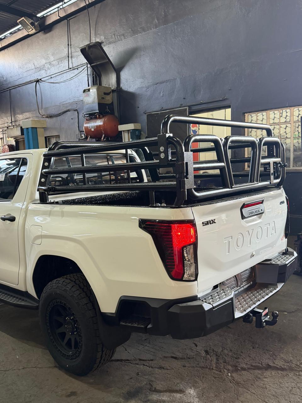 Cattle Rails (Frame & Gate) Black Powdercoated Full Bolt On Kits – Double Cab (Hilux)