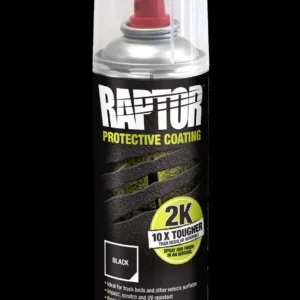 RAPTOR 2 K Aerosol Protective Coating 400ml Color: Black