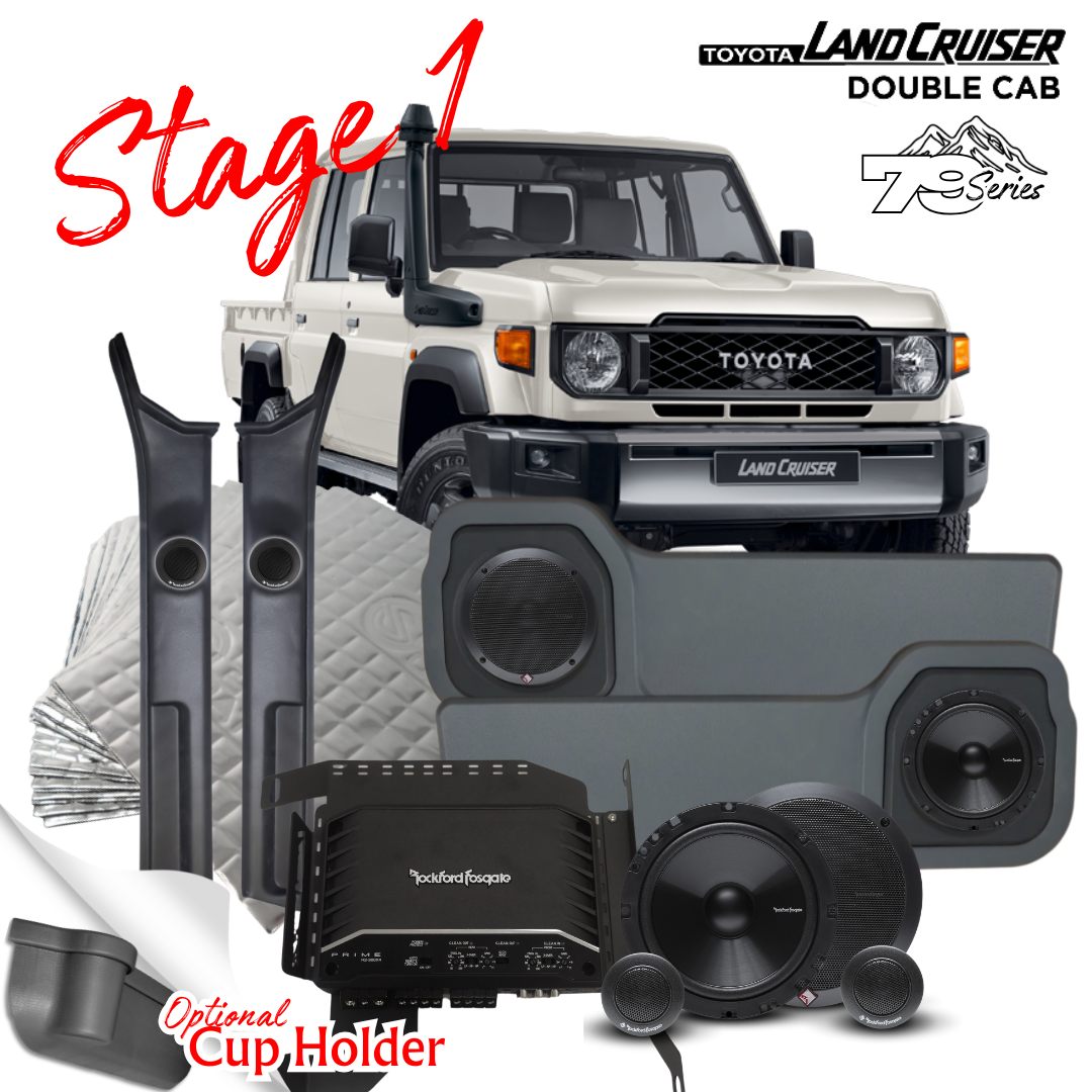 Rockford Fosgate Soundsystem Toyota Land cruiser Double cab Stage 1