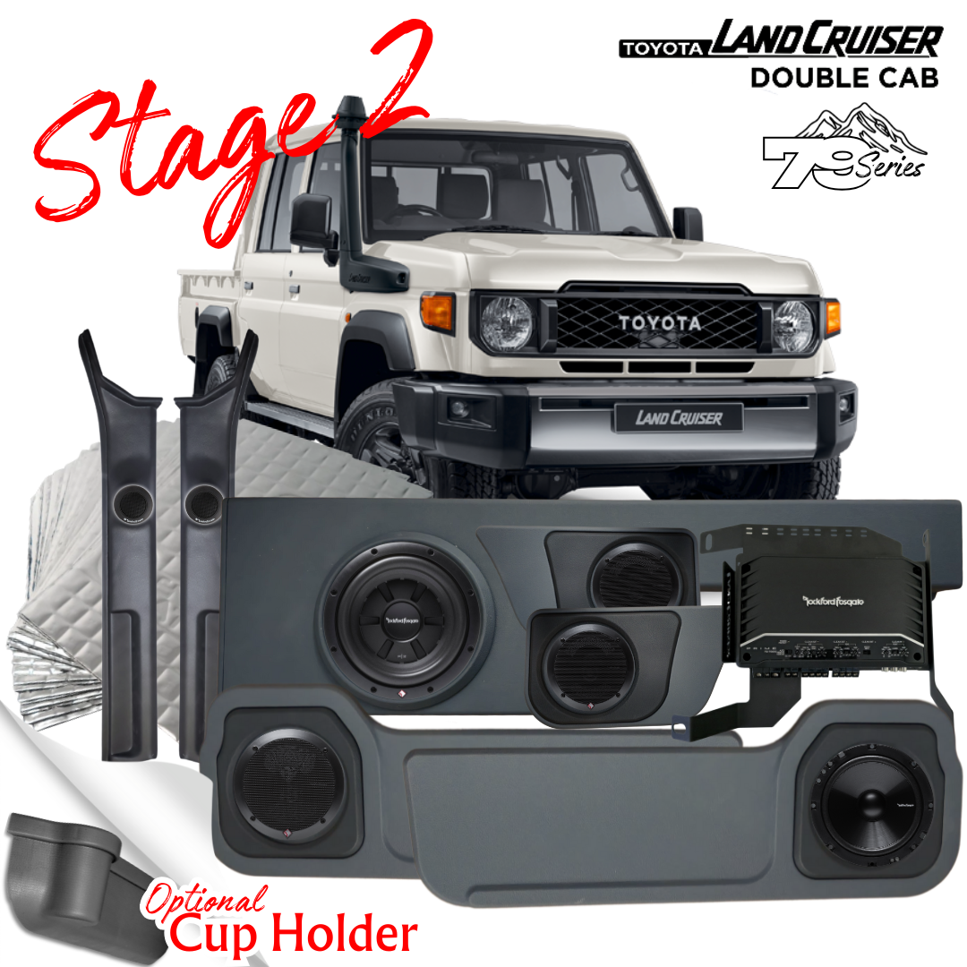 Rockford Fosgate Soundsystem Toyota Land cruiser Double cab Stage 2
