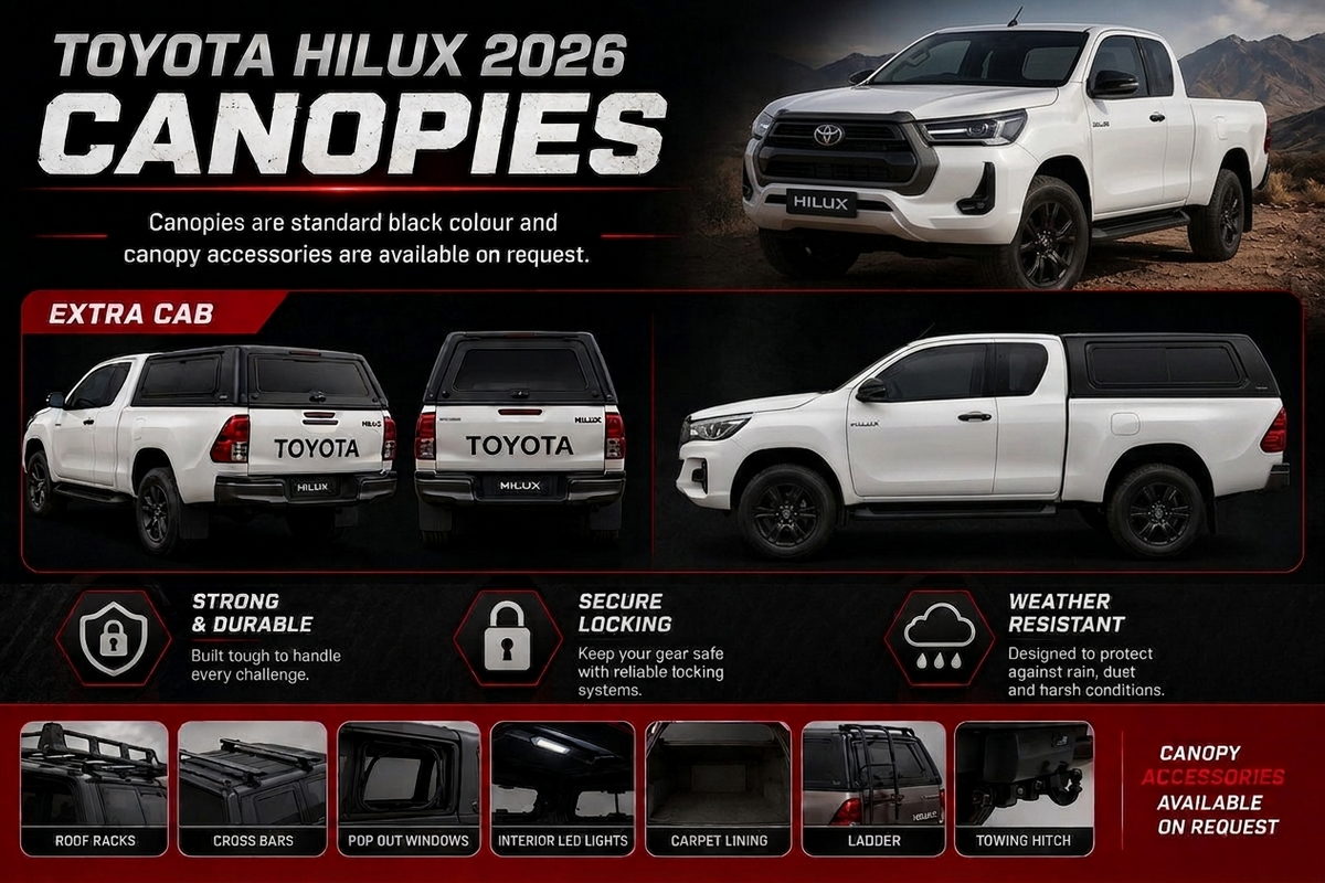 Toyota Hilux 2026 Canopies Extra cab