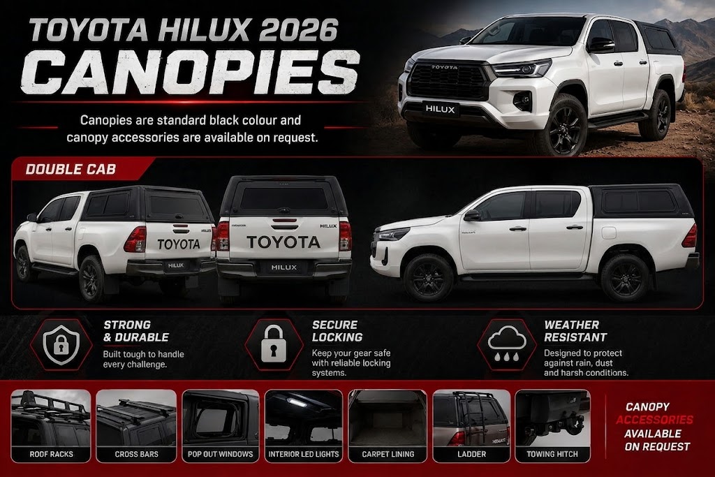 Toyota Hilux 2026 Canopies Double cab