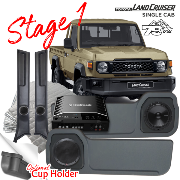 Rockford Fosgate Soundsystem Toyota Land Cruiser Single cab Stage 1